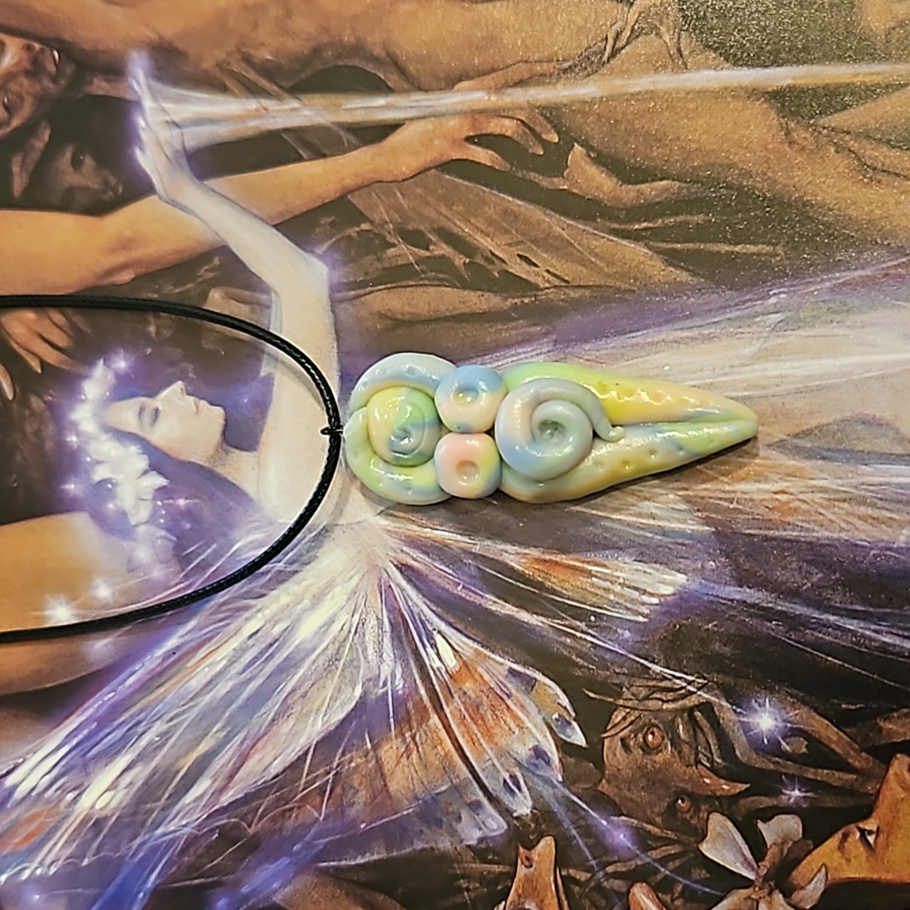 Elemental Spirit Goddess Handcrafted Pendant Necklace